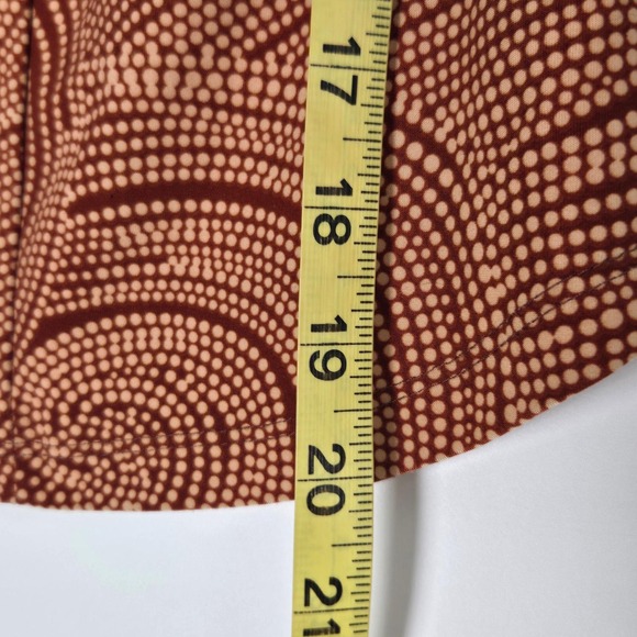 Vtg Y2K Forever 21 Sz S Swirl Dot Print V Neck Tank Top Brown Tan Sleeveless - Picture 5 of 7